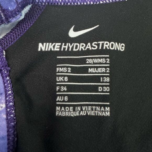 Nike Hydrastrong Crystal Wave Print Women’s One Piece Purple size 2 - Picture 7 of 7
